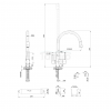 INVENA Bateria zlewozmywakowa z filtrem Glamour czarny BZ-02-F04-V
